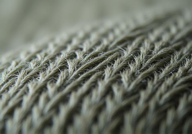 Macro photography of high-quality sustainable linen fabric textures