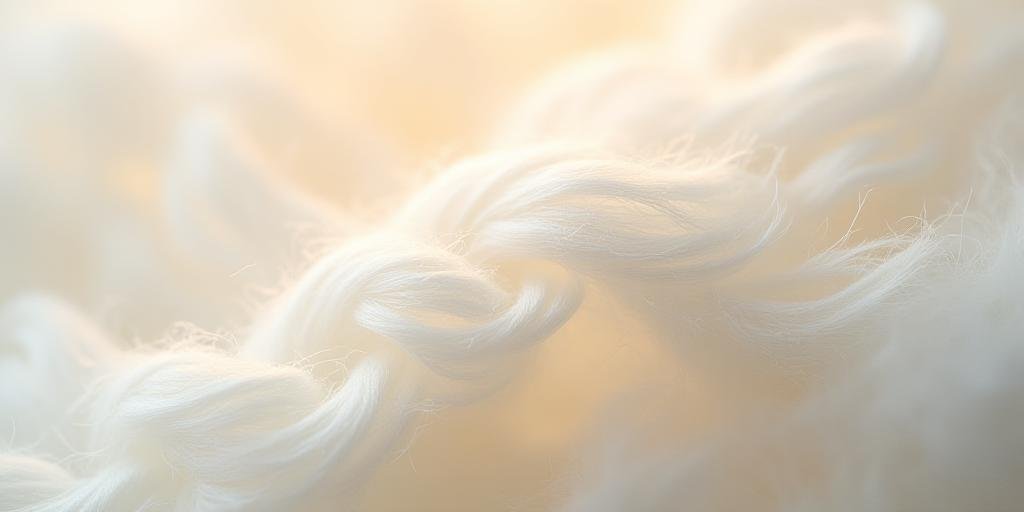 Macro shot of high-quality textile fibers